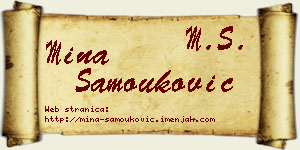 Mina Samouković vizit kartica